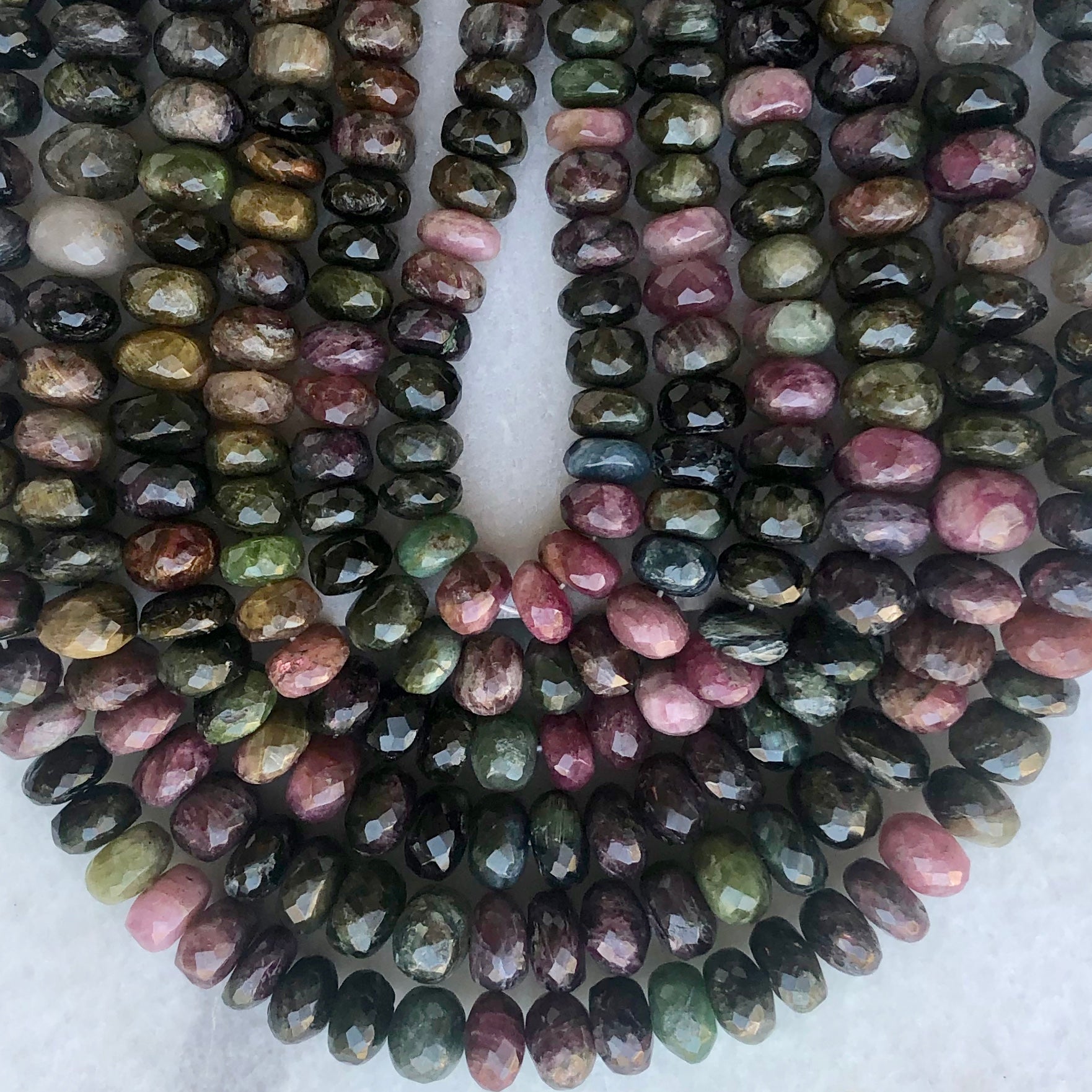 12 cheapest Inches Strand, Good Quality, Natural Multi Tourmaline Shaded Fancy Faceted Nugget Shape Beads, Size-20-40mm Approx (Tourmaline-032)